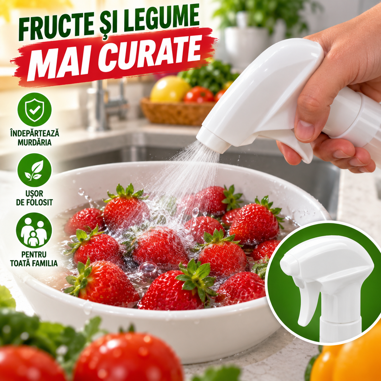 Spray Pentru Igienizarea Fructelor Și Legumelor FreshWash™